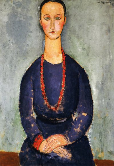 Die rote Halskette, 1918 von Amedeo Modigliani